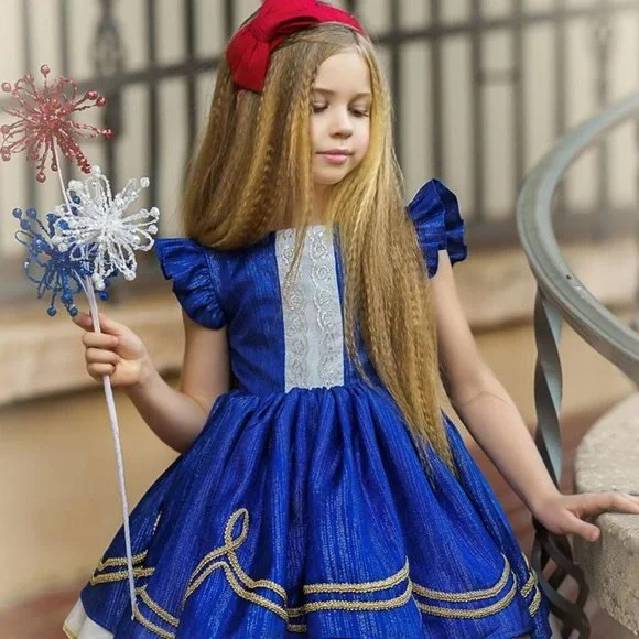 Dollcake gleam in the light dress royal blue - Picture 3 of 7